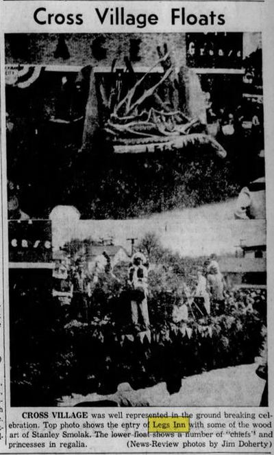 Legs Inn - May 1954 Article On Float (newer photo)